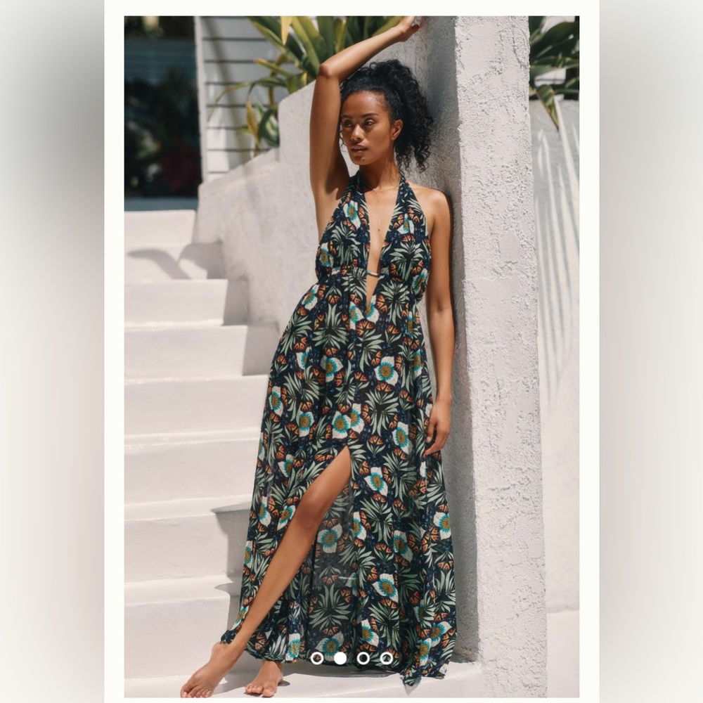 Brenda Quinn V-Neck Halter Dress